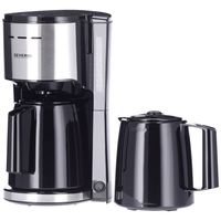 Severin KA 9308 Koffiezetapparaat RVS (geborsteld), Zwart Capaciteit koppen: 8 Met thermoskan - thumbnail