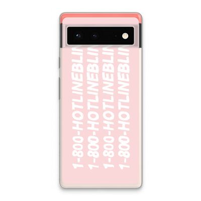 Hotline bling pink: Google Pixel 6 Transparant Hoesje