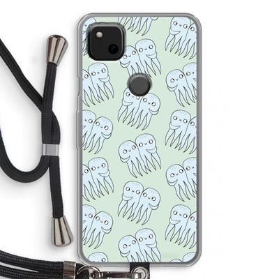 Octopussen: Pixel 4a Transparant Hoesje met koord