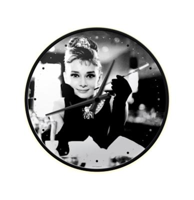 Wandklok Breakfast At Tiffany&apos;s Audrey Hepburn LAATSTE STUKS