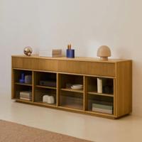 Kave Home Dressoir 'Helvine' Eiken en glas, 200cm