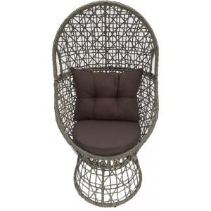 SenS line Daisy wicker loungestoel draaibaar zand