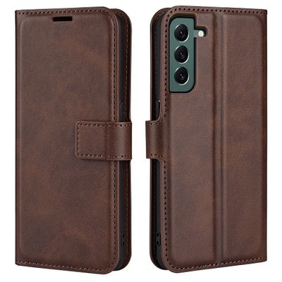 Lunso - Samsung Galaxy S23 Plus - cover bookcase hoes - Coffee