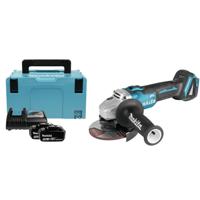 Makita DGA504RTJ haakse accu slijpmachine 18V - 125mm - 2x5.0 Ah accu en snellader in Mbox