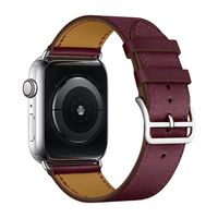 Bandje geschikt voor Apple Watch 42/44MM - Maat S - Horlogebandje - Polsband - Kunstleer - Paars