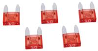 Coming Soon Dresselhaus "mini" zekering platte stekker flat fuse mini 10a red / 5 pcs.