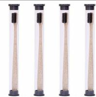 4 stuks/set tarwestro tandenborstel Soft-Bristle tandenborstel bamboe houtskool hoofd 18cm PVC behuizing draagbare verpakking reizen tandenborstel (be