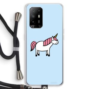 Eenhoorn: Oppo A95 5G Transparant Hoesje met koord
