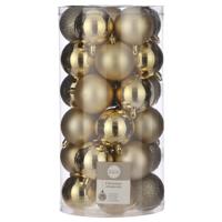 Kerstballen - 30x st - goud - D6 cm - kunststof - kerstversiering