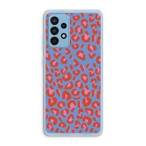 Leopard blue: Samsung Galaxy A52 Transparant Hoesje