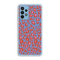Leopard blue: Samsung Galaxy A52 Transparant Hoesje