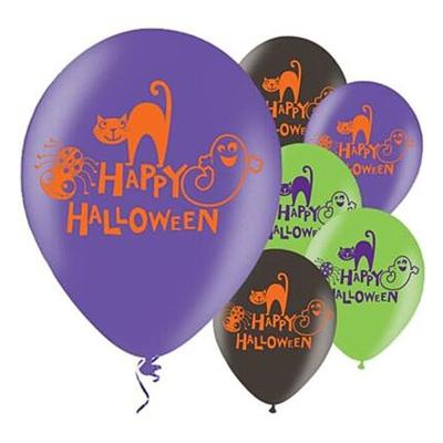 Ballonnen Halloween - 6x stuks - happy halloween - 27 cm - horror - halloween feestje