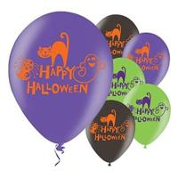 Ballonnen Halloween - 6x stuks - happy halloween - 27 cm - horror - halloween feestje