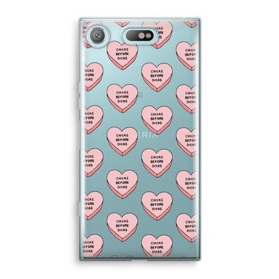 Chicks before dicks: Sony Xperia XZ1 Compact Transparant Hoesje