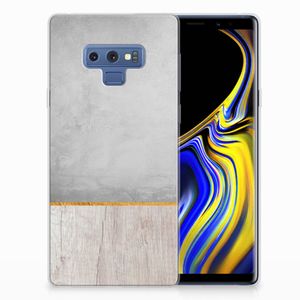 Samsung Galaxy Note 9 Bumper Hoesje Wood Concrete