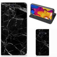 LG V40 Thinq | Standcase | Marmer Zwart - Origineel Cadeau Vader