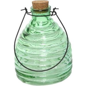 Wespenvanger/wespenval - transparant groen - 17 cm - glas - Insectenvangers/insectenvallen   -