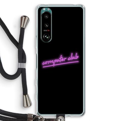 Vice Black: Sony Xperia 5 III Transparant Hoesje met koord