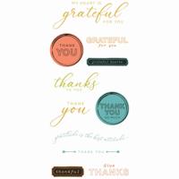 Sizzix • clear stamp set with framelits die thankful sentiments 15pcs