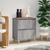 Dressoir 60x35x70 cm bewerkt hout grijs sonoma eikenkleurig