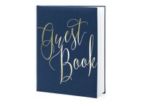 Gastenboek Chique Navy Blauw 20x24,5cm - thumbnail