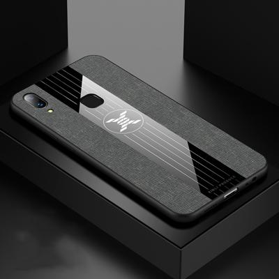Voor vivo Y95 XINLI stiksels doek textuur schokbestendig TPU beschermhoes (grijs)