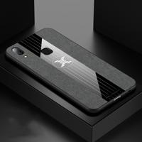 Voor vivo Y95 XINLI stiksels doek textuur schokbestendig TPU beschermhoes (grijs)