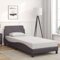 Bedframe "Dover" kunstleer grijs 90x200 cm