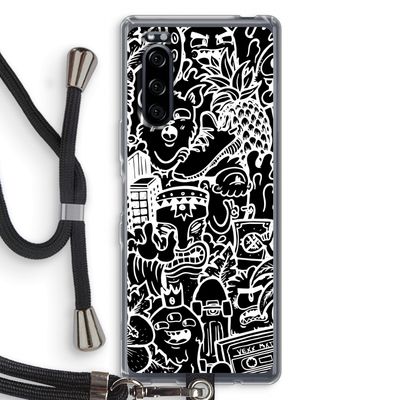 Vexx Black Mixtape: Sony Xperia 5 Transparant Hoesje met koord