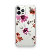 Geschilderde bloemen: iPhone 12 Pro Transparant Hoesje