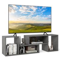 2-delige TV-kast Vrije Combinatie TV-tafel voor Televisies tot 60 inch TV-kast Grijs