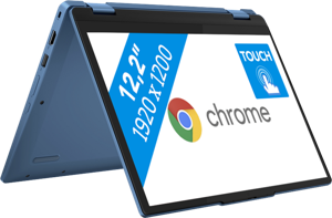 Lenovo IdeaPad Flex 3 Chrome 12IAN8 Chromebook 31 cm (12.2") Touchscreen WUXGA Intel® N N100 8 GB LPDDR5-SDRAM 128 GB eMMC Wi-Fi 6 (802.11ax) ChromeOS Blauw