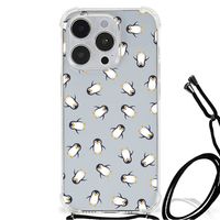 Doorzichtige Silicone Hoesje voor iPhone 14 Pro Pinguïn - thumbnail