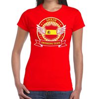 Rood Spain drinking team t-shirt dames