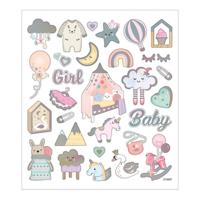 Creativ Company Stickers baby girl, 1 vel