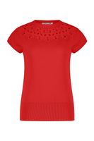Label Dot - Rood Pullover kant rood - Maat 44