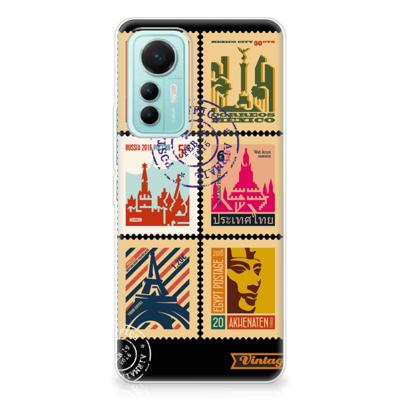 Xiaomi 12 Lite | Silliconen Back Cover | Postzegels