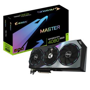 Gigabyte Nvidia GeForce RTX 4080 Super Videokaart AORUS MASTER OC Edition 16 GB GDDR6X-RAM PCIe x16 DisplayPort, HDMI RGB-verlichting , Overclocked