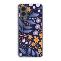 Flowers with blue leaves: OnePlus Nord 2 5G Transparant Hoesje
