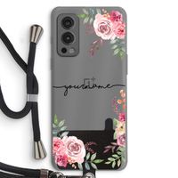Rozen: OnePlus Nord 2 5G Transparant Hoesje met koord
