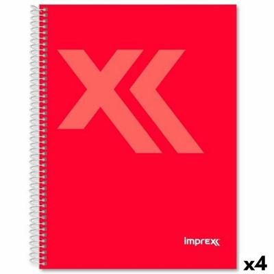 Schrift Imprex Rood A5 80 Lakens (4 Stuks)