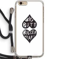Big butt bigger heart: iPhone 6 PLUS / 6S PLUS Transparant Hoesje met koord