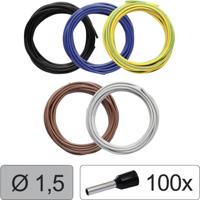 Quadrios 25CW118 Enkele ader LiFY 1.5 mm² Zwart, Blauw, Geel-groen, Bruin, Grijs 1 set(s) Quadrios 25CW118 Enkele ader LiFY 1.5 mm² Zwart, Blauw, Geel-groen, Bruin, Grijs 1 set(s)