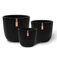 Capi Europe Set Pot bol Groove &apos;made with&apos; - Set S - Textiel zwart