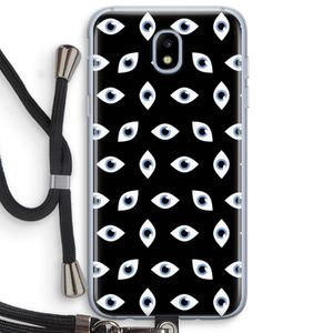 Eyes pattern: Samsung Galaxy J5 (2017) Transparant Hoesje met koord