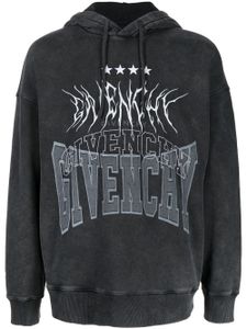 Givenchy hoodie à logo brodé - Noir