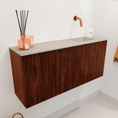 Toiletmeubel Mondiaz Joya Dlux | 90 cm | Meubelkleur Ruby | Faye wastafel Opalo Wasbak Rechts | Zonder kraangat(en)