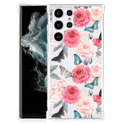 Samsung Galaxy S22 Ultra Case Butterfly Roses Samsung Galaxy S22 Ultra Case Butterfly Roses