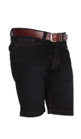 Crosshatch Bronco Short Black CHBRSB Stretch Korte Spijkerbroek Heren - Zwart