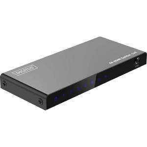 Digitus DS-55337 1 + 4 poorten HDMI-splitter LED-weergave, Met status-LEDs, Met metalen behuizing, Individueel schakelbaar, Ultra HD-geschikt 3840 x 2160 Pixel